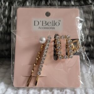 Gold and Silver Hair Clip Set